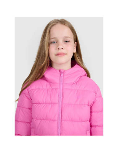 Kurtka puchowa z wypełnieniem syntetycznym dziewczęca 4f 4fjraw25tdjaf0816-54s