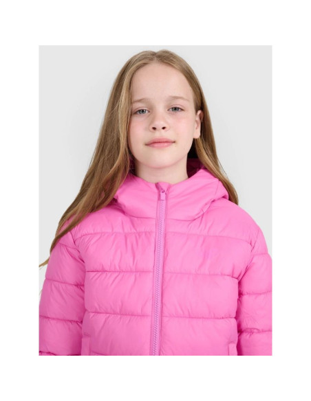 Kurtka puchowa z wypełnieniem syntetycznym dziewczęca 4f 4fjraw25tdjaf0816-54s