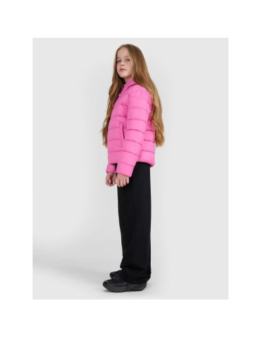 Kurtka puchowa z wypełnieniem syntetycznym dziewczęca 4f 4fjraw25tdjaf0816-54s