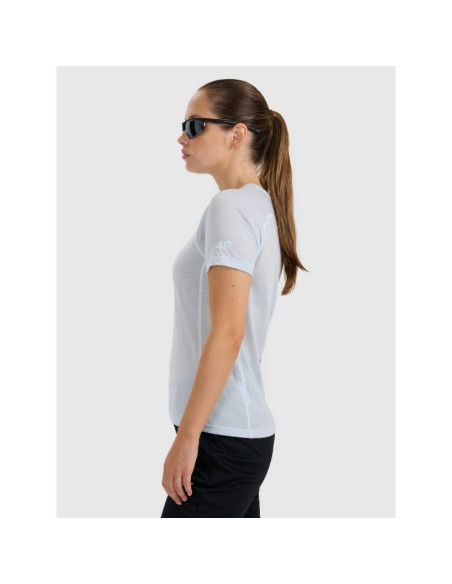 Koszulka trekkingowa z wełną merino damska 4f 4fwaw25tftsf1527-34s