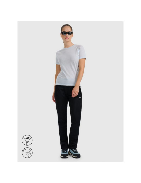 Koszulka trekkingowa z wełną merino damska 4f 4fwaw25tftsf1527-34s
