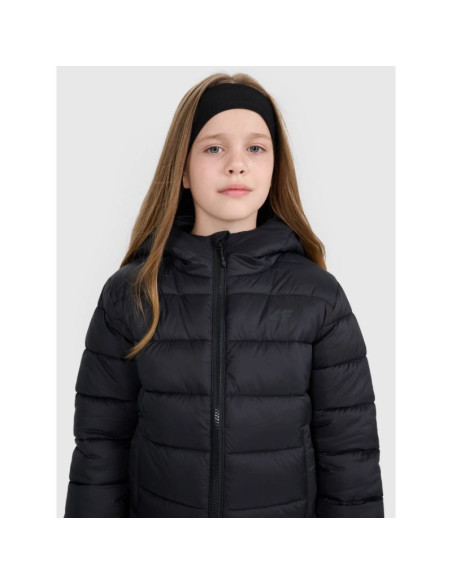 Kurtka puchowa z wypełnieniem syntetycznym dziecięca uniseks 4f 4fjraw25tdjau0804-20s