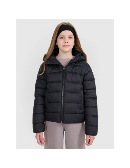 Kurtka puchowa z wypełnieniem syntetycznym dziecięca uniseks 4f 4fjraw25tdjau0804-20s