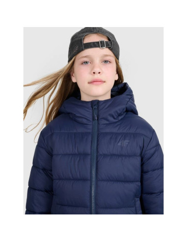 Kurtka puchowa z wypełnieniem syntetycznym dziecięca uniseks 4f 4fjraw25tdjau0804-31s