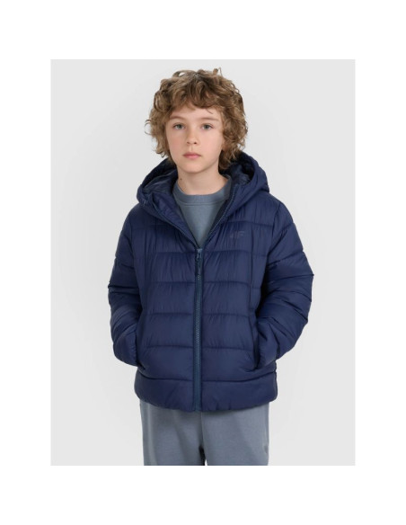 Kurtka puchowa z wypełnieniem syntetycznym dziecięca uniseks 4f 4fjraw25tdjau0804-31s