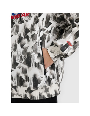 Bluza dresowa loose z kapturem męska 4f 4fraw25tswsm2569-91a