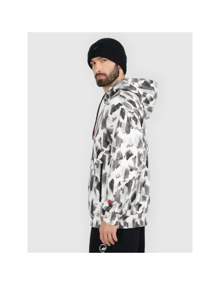 Bluza dresowa loose z kapturem męska 4f 4fraw25tswsm2569-91a