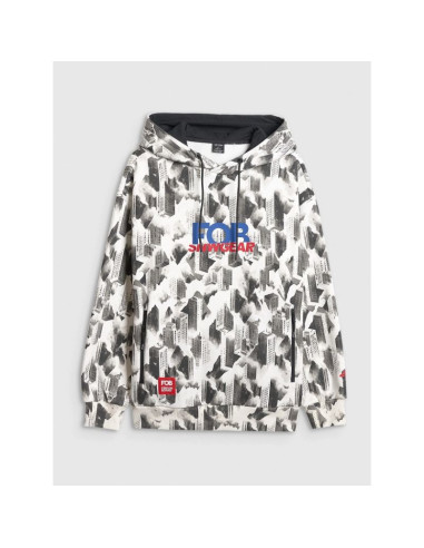 Bluza dresowa loose z kapturem męska 4f 4fraw25tswsm2569-91a