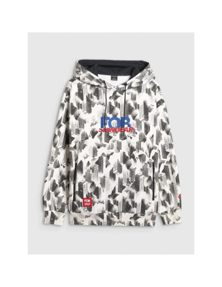 Bluza dresowa loose z kapturem męska 4f 4fraw25tswsm2569-91a