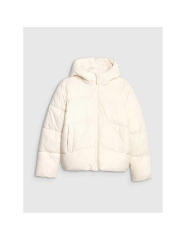 Kurtka puchowa z wypełnieniem syntetycznym dziewczęca 4f 4fjraw25tdjaf0825-10s