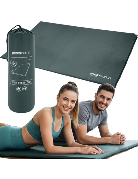 Mata samopompująca 192x132x3cm zielona enero camp