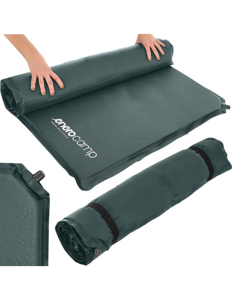 Mata samopompująca 192x132x3cm zielona enero camp