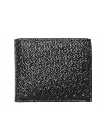 Portfel męski skórzany calvin klein ck mały czarny - lz04g1066g-ub1
