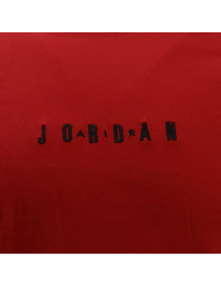 Koszulka sportowa t-shirt męski air jordan jumpman embroidered air crew czerwona - dm3182-689