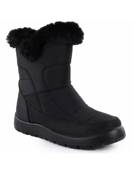 Śniegowce damskie płaskie ocieplane czarne potocki ki24322