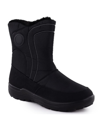 Śniegowce damskie płaskie ocieplane czarne potocki su33310