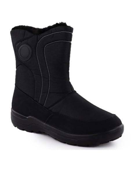 Śniegowce damskie płaskie ocieplane czarne potocki su33310