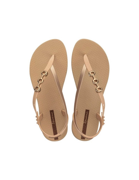 Ipanema sandal class sandały japonki damskie beżowe ze złotym