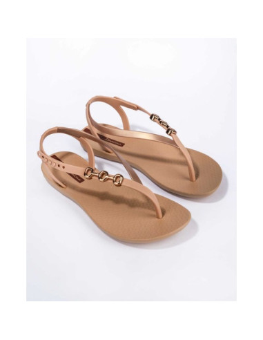 Ipanema sandal class sandały japonki damskie beżowe ze złotym