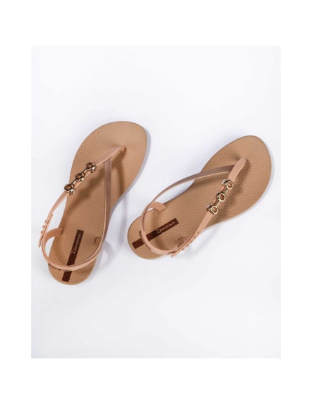 Ipanema sandal class sandały japonki damskie beżowe ze złotym
