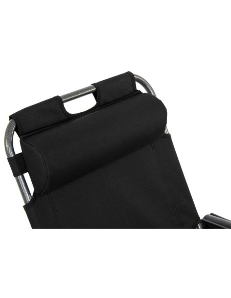 Fotel wielopozycyjny level z zagłówkiem czarny