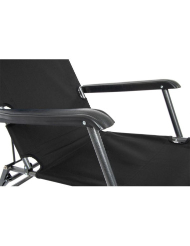 Fotel wielopozycyjny level z zagłówkiem czarny