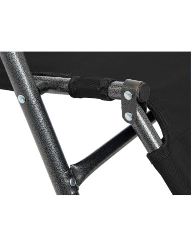 Fotel wielopozycyjny level z zagłówkiem czarny