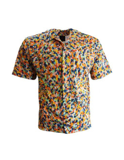 Koszulka męska kolorowa na lato jordan essentials poolside top multi-color - fn4641-622