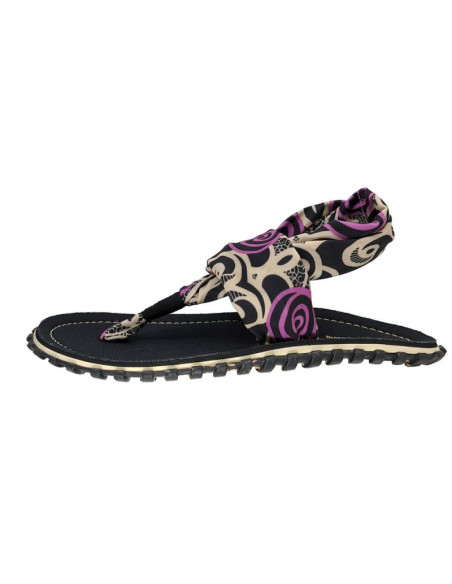 Gumbies - damskie japonki slingback - black swirls