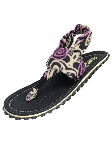 Gumbies - damskie japonki slingback - black swirls