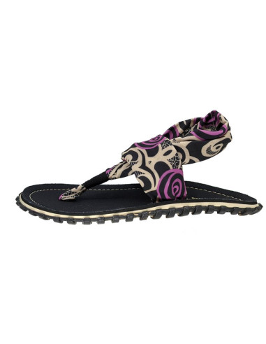 Gumbies - damskie japonki slingback - black swirls