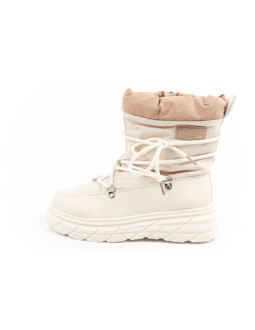 Lee cooper buty sportowe damskie zimowe trekkingowe ocieplane beżowy kremowy 2