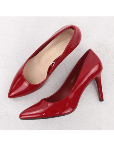 Skórzane sneakersy damskie na koturnie czarne sergio leone pb236-s