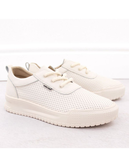 Skórzane sneakersy damskie na koturnie czarne sergio leone pb236-s