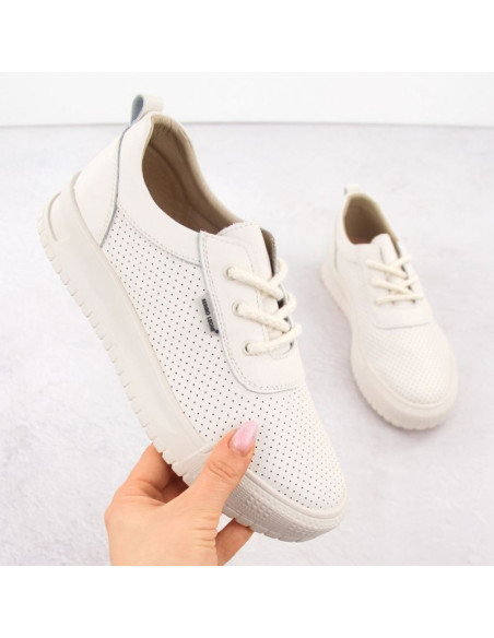 Skórzane sneakersy damskie na koturnie czarne sergio leone pb236-s