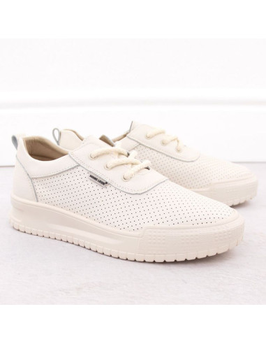 Skórzane sneakersy damskie na koturnie czarne sergio leone pb236-s