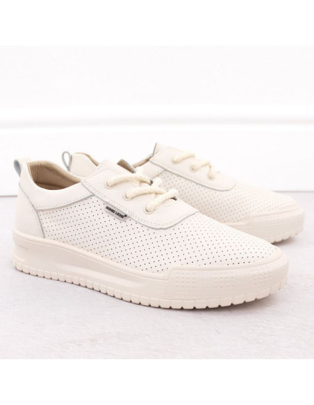 Skórzane sneakersy damskie na koturnie czarne sergio leone pb236-s