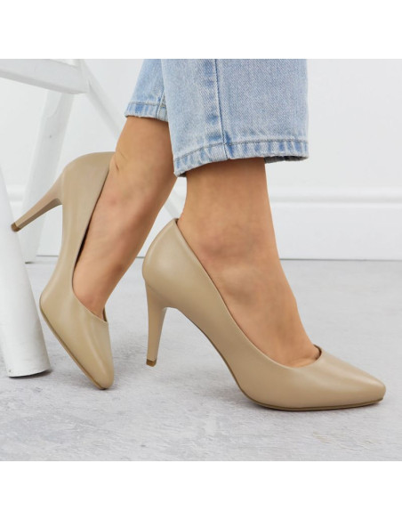 Czółenka szpilki coffe sergio leone 1396