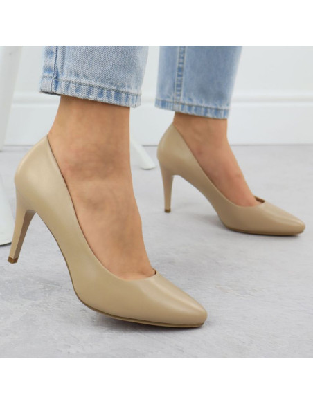 Czółenka szpilki coffe sergio leone 1396