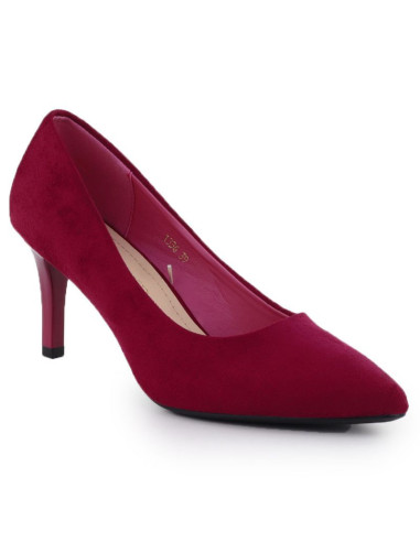 Szpilki czółenka damskie zamszowe fuksja sergio leone 1336
