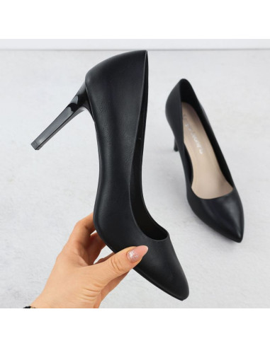 Czółenka szpilki czarne sergio leone 1339