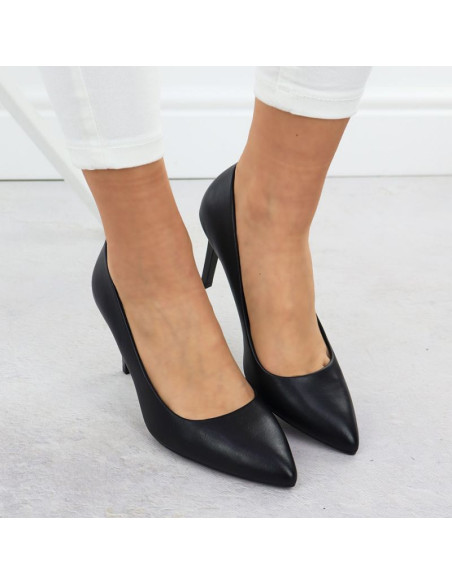 Czółenka szpilki czarne sergio leone 1339