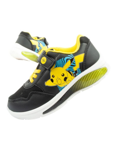 Leomil pokemon buty sportowe dziecięce sneakersy lekkie na rzep czarne żółte