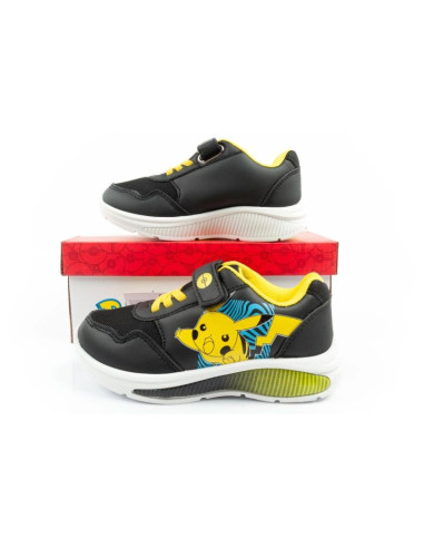 Leomil pokemon buty sportowe dziecięce sneakersy lekkie na rzep czarne żółte