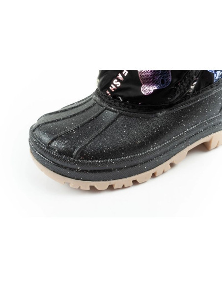 Lee cooper buty zimowe śniegowce dziecięce ocieplane dla dziewczynki czarne