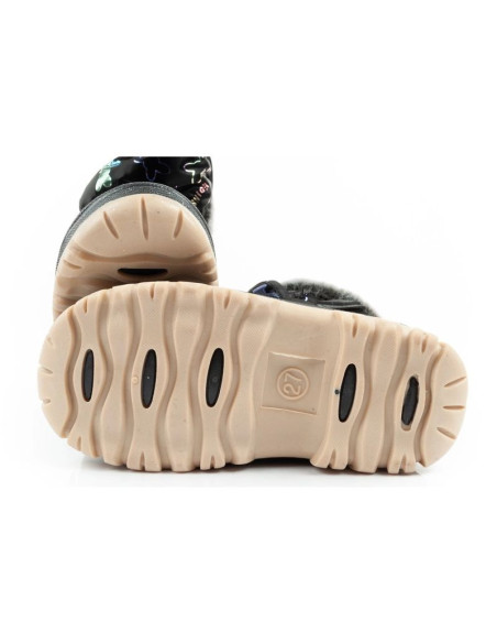 Lee cooper buty zimowe śniegowce dziecięce ocieplane dla dziewczynki czarne