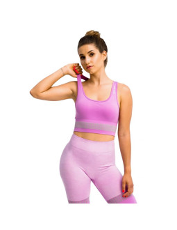 Gymhero stripes bra bra-mauve fioletowe l