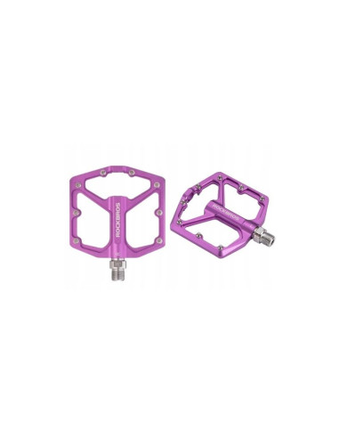 Rockbros pedały rowerowe platformowe fioletowe