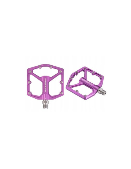 Rockbros pedały rowerowe platformowe fioletowe