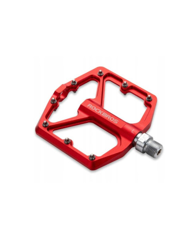 Rockbros pedały rowerowe platformowe czerwone